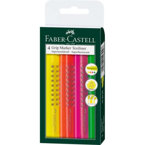 Faber Castell Szövegkiemelő Készlet Grip 4 Darab