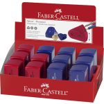 Faber-Castell SLEEVE Hegyező Dupla Műanyag Tartályos Piros / Kék