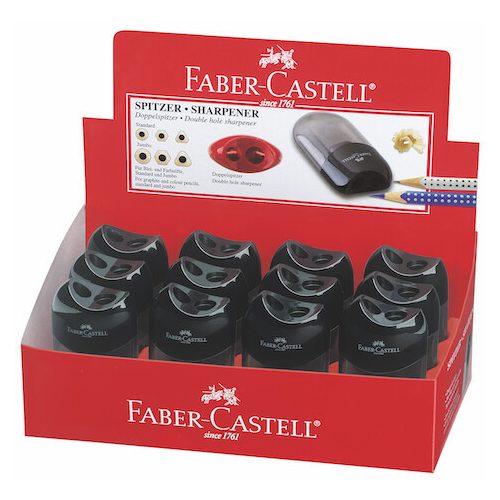 Faber-Castell Hegyező Műanyag Dupla Tartály Fekete