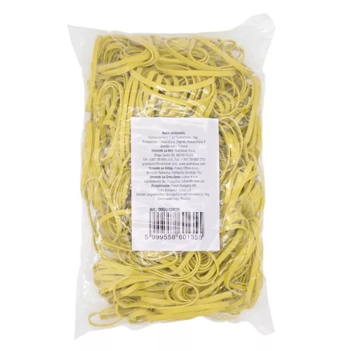 Fornax Postázó Gumi 63,5 mm x 5 mm 1kg/csomag Sárga