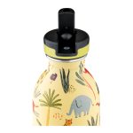 24Bottles Kids Urban 250 ml Rozsdamentes Acél Kulacs Szívószálas Kupakkal Jungle Friends