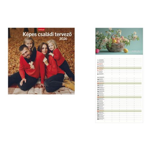 TopTimer Családi Tervező 29x29 cm Képes 2026
