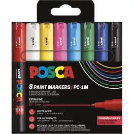 Uni Posca PC-1M Készlet 8 Darab/Készlet Alap Színek
