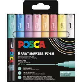 Uni Posca PC-1M Készlet 8 Darab/Készlet Lágy Színek