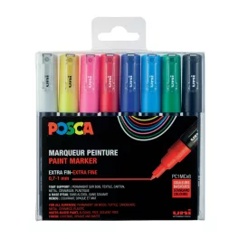 Uni Posca PC-1M Készlet 8 Darab/Készlet Vegyes Színek