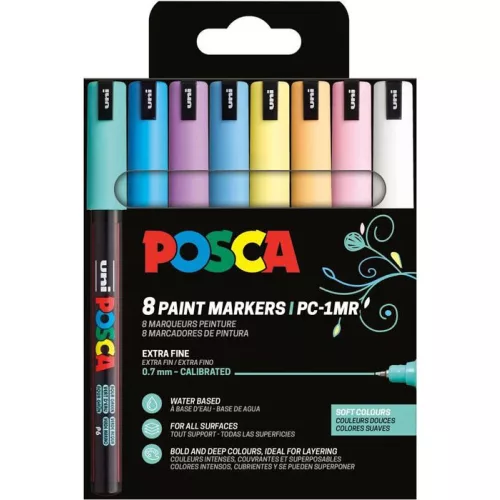 Uni Posca PC-1MR Készlet 8 Darab/Készlet Lágy Színek
