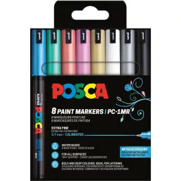 Uni Posca PC-1MR Készlet 8 Darab/Készlet Metál Színek