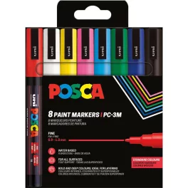 Uni Posca PC-3M Készlet 8 Darab/Készlet Alap Színek PFP