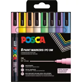   Uni Posca PC-3M Készlet 8 Darab/Készlet Pasztell Színek PFP