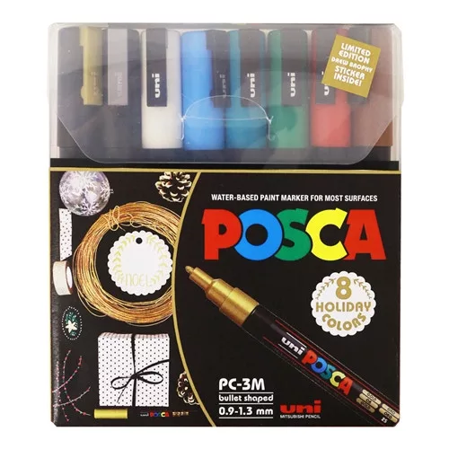 Uni Posca PC-3M Készlet 8 Darab/Készlet Holiday