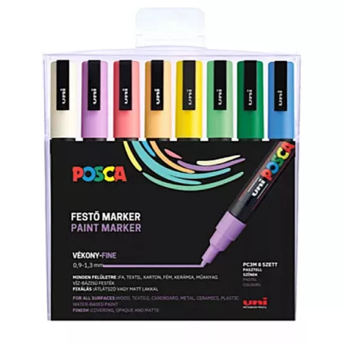 Uni Posca PC-3M Készlet 8 Darab/Készlet Pasztell Színek