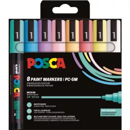Uni Posca PC-5M Készlet 8 Darab/Készlet Lágy Színek PFP