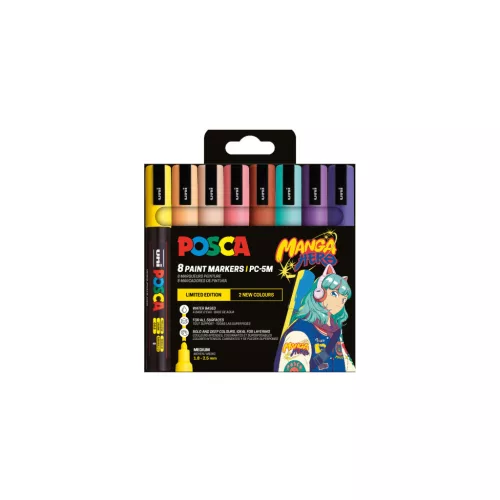 Uni Posca PC-5M Készlet 8 Darab/Készlet Manga Hero