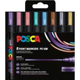 Uni Posca PC-5M Készlet 8 Darab/Készlet Metál Színek PFP