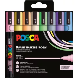   Uni Posca PC-5M Készlet 8 Darab/Készlet Pasztell Színek PFP