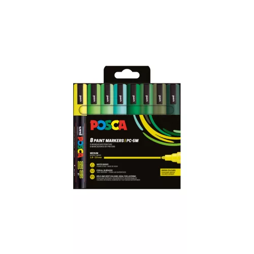 Uni Posca PC-5M Készlet 8 Darab/Készlet Zöld Színek PFP