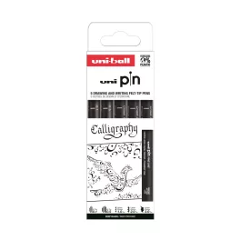 Uni Pin Rajzmarker Készlet 5 Darabos Calligraphy