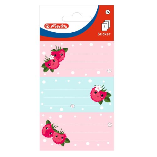 Herlitz Füzetcímke Málna Minta 76 x 35 mm 9 db