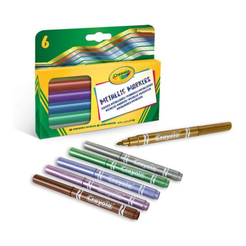 Crayola Fémes Színű Filctoll 6 Darab