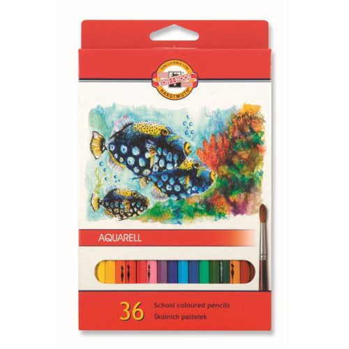 Koh-I-Noor 3719 Mondeluz Aquarell Színes Ceruza 36 Darab Hatszögletű 7 mm