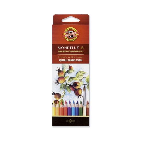 Koh-I-Noor 3717 Mondeluz Aquarell Színes Ceruza 18 Darab Hatszögletű 7 mm