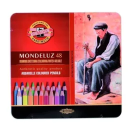   Koh-I-Noor 3726 Mondeluz Aquarell Színes Ceruza/48 Hatszögletű 7 mm Fémdoboz