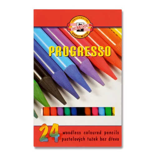 Koh-I-Noor Progresso Színes Ceruza Készlet 24 Darabos Famentes Hengeres