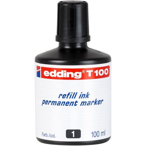 Edding T100 Tinta Permanent Markerhez Fekete 100 Ml