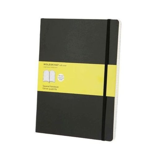 Moleskine Notesz Qp622 Puha Fekete XL Kockás