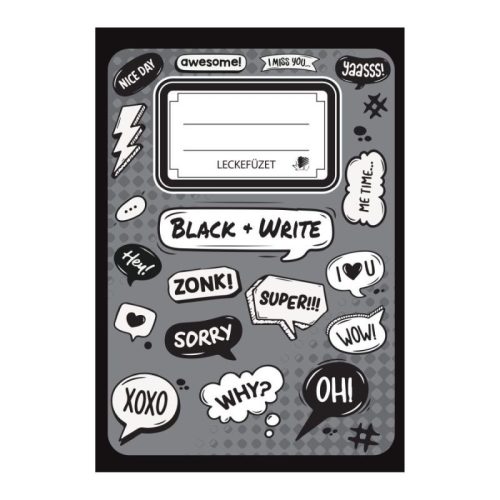 Ico Süni Leckefüzet Black And Write A/5
