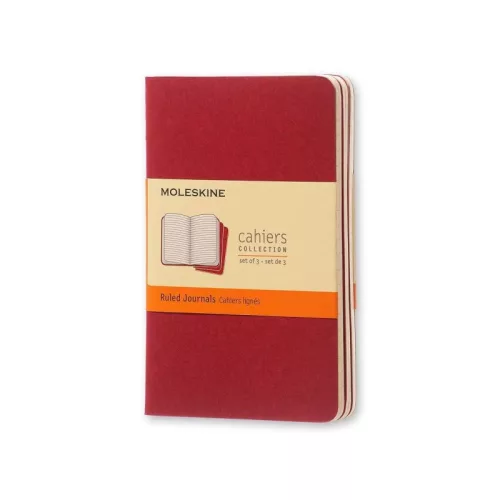 Moleskine Jegyzetfüzet Cahier 3 Darab Ch111 Piros P Vonalas