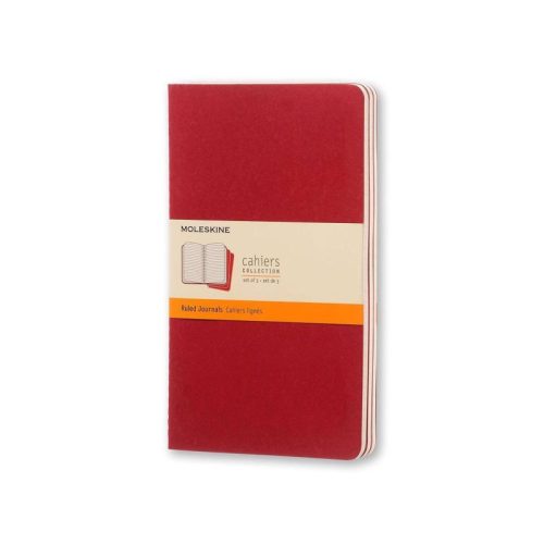 Moleskine Jegyzetfüzet Cahier 3 Darab Ch116Vf Piros L Vonalas
