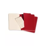 Moleskine Jegyzetfüzet Cahier 3 Darab Ch116Vf Piros L Vonalas