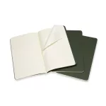 Moleskine Jegyzetfüzet Cahier 3 Darab Ch016K15 Mirtusz Zöld L Vonalas