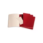 Moleskine Jegyzetfüzet Cahier 3 Darab Ch121 Piros Xl Vonalas