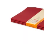 Moleskine Jegyzetfüzet Cahier 3 Darab Ch121 Piros Xl Vonalas