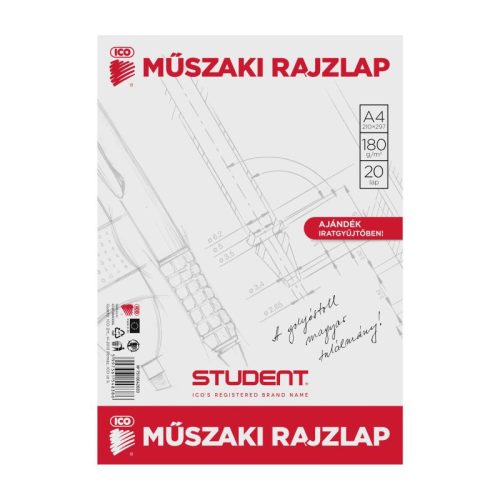 Student Műszaki Rajzlap 20 Lap A/4