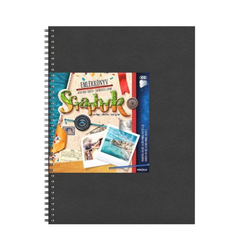 Ico Creative Kids Scrapbook Polibliszter 30X20 cm Fekete
