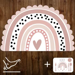   Játszószőnyeg gyerekeknek - Szivárvány pasztell színekben N.5. - Barna