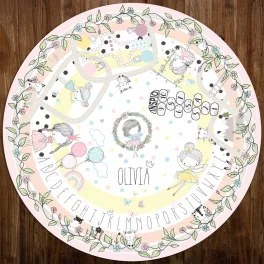  Játszószőnyeg tündérekkel lányoknak - Tündéres játszószőnyeg névvel és szivárványokkal