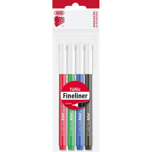 Ico Tinten Pen Tűfilc 0.5 mm 4 Különböző Szín Polibliszter