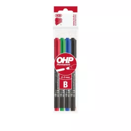   Ico Ohp Permanent Marker B 4 Különböző Szín Polibliszter