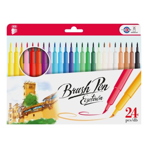 Ico Brush Pen Ecsetirón 24 Különböző Szín D24