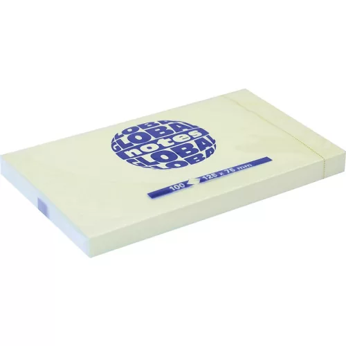 Global Notes Jegyzettömb Öntapadós 75x125 mm 100 Lap Sárga