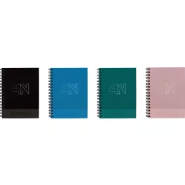   T-Creativ Spirálfüzet A/5 Vonalas 100 Lapos Színregiszteres Notebook 4 Vegyes Színekben