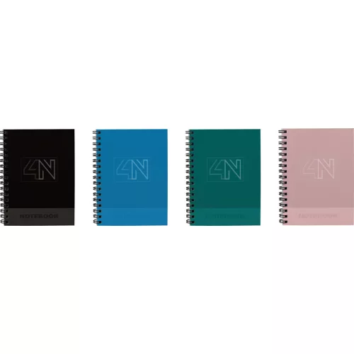 T-Creativ Spirálfüzet A/5 Vonalas 100 Lapos Színregiszteres Notebook 4 Vegyes Színekben