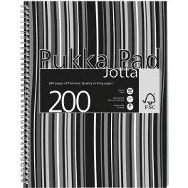   Pukka Pad Spirálfüzet A/4 100 Lapos Vonalas Jotta Pad Fekete-Fehér