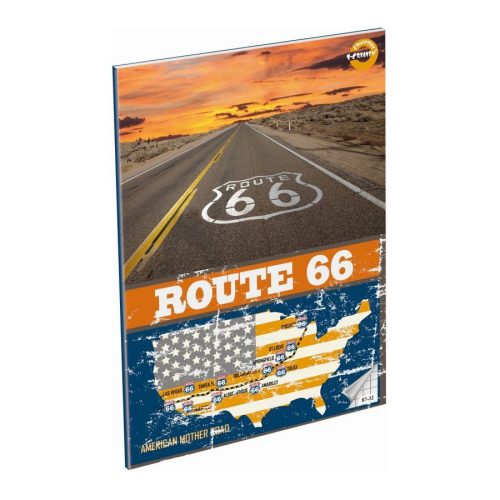 T-Creativ Füzet A/4 87-32 Négyzetrácsos Route 66