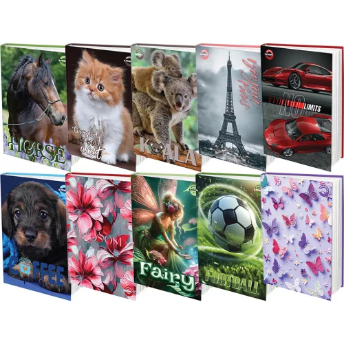 T-Creativ Napló A/5 48 Lapos Keményfedeles Sima Vegyes Mintákban