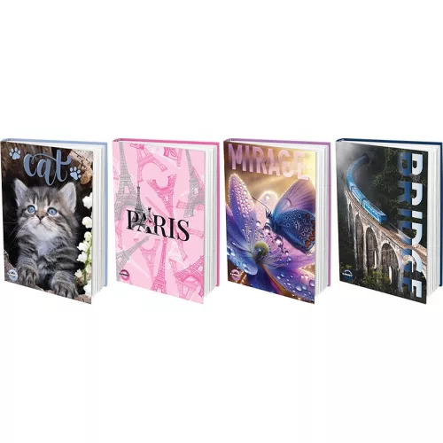 T-Creativ Napló A/4 48 Lapos Keményfedeles Sima Vegyes Mintákban